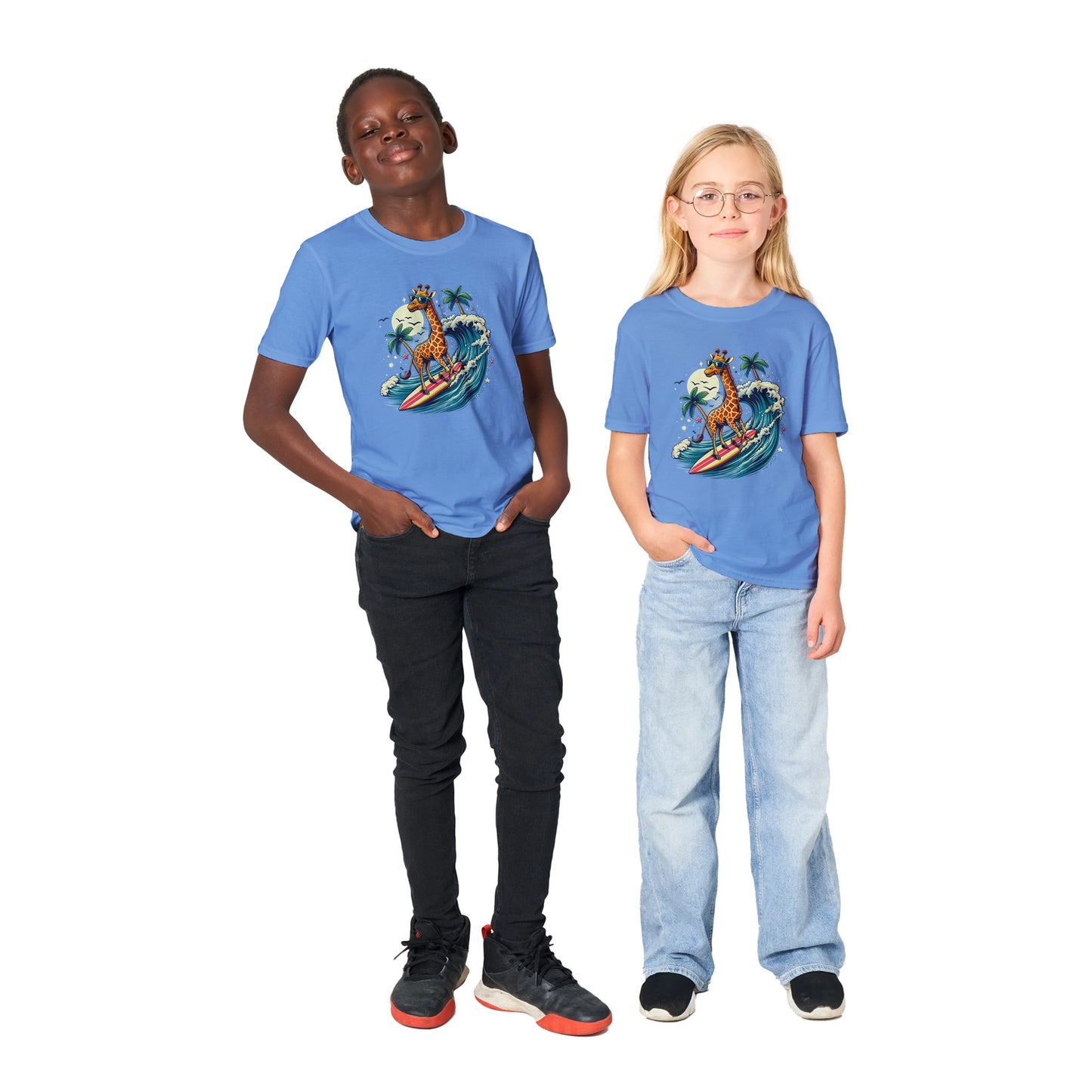 Surfing Giraffe Kids T-shirt