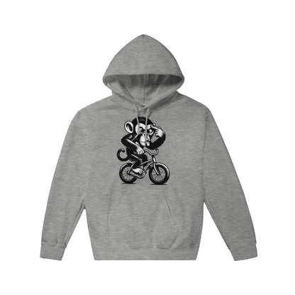 Crazy Monkey on a Bike Pullover Hoodie