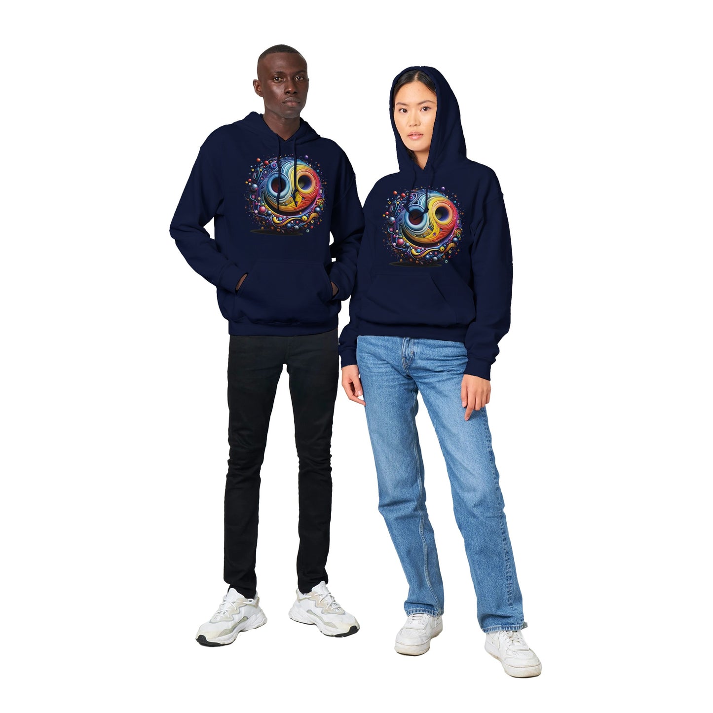 Rainbow Smiley Pullover Hoodie