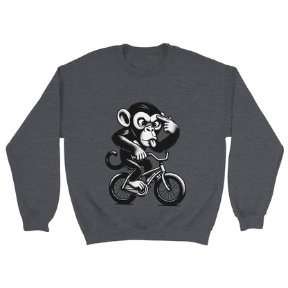 Crazy Monkey on a Bike Sweatshirt