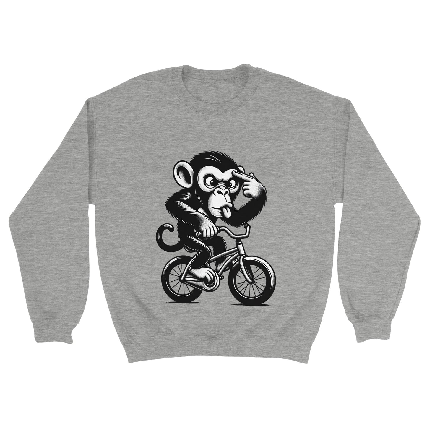 Crazy Monkey on a Bike Sweatshirt