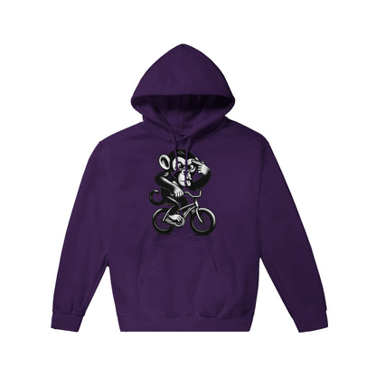 Crazy Monkey on a Bike Pullover Hoodie