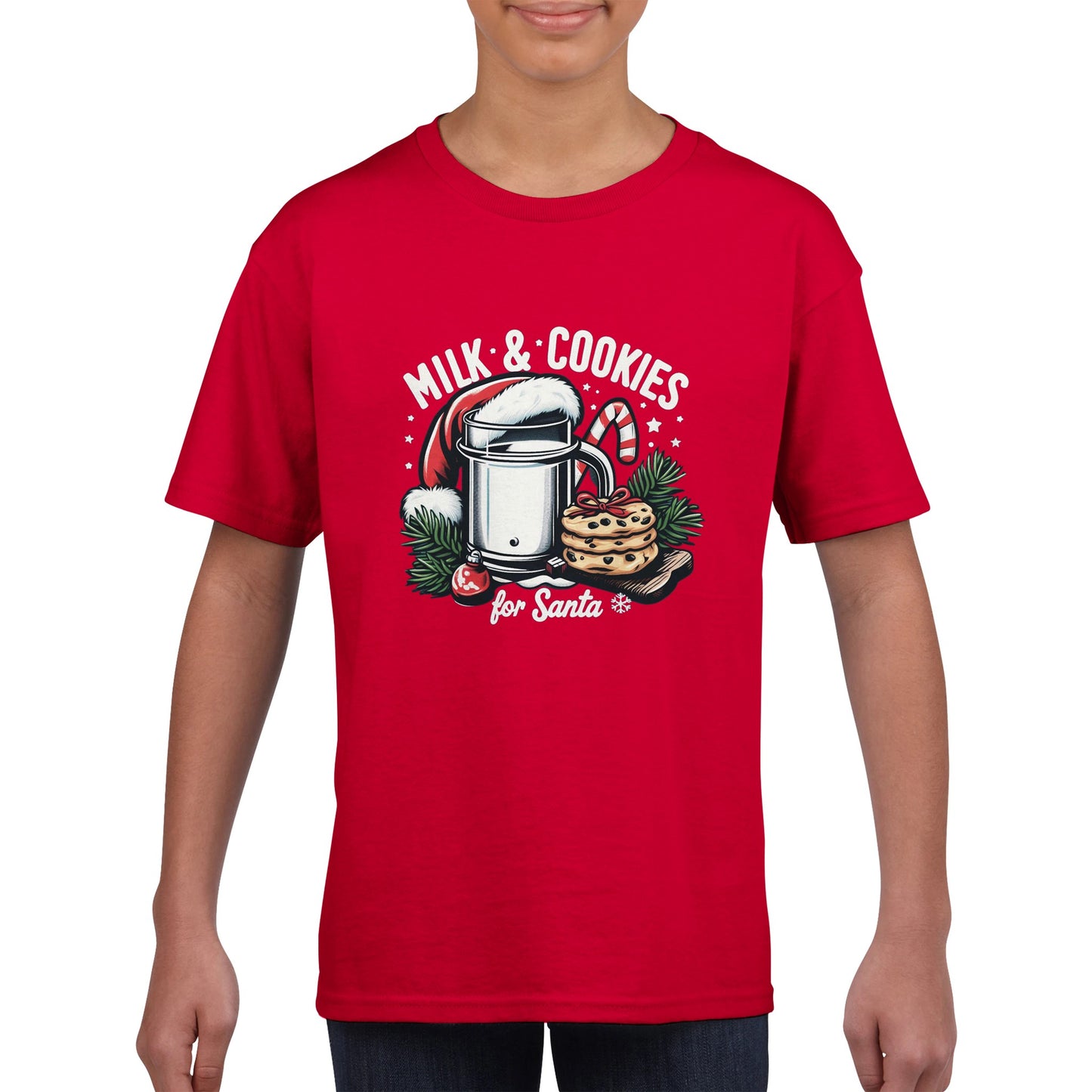 Santa's Milk & Cookies Christmas Kids T-shirt