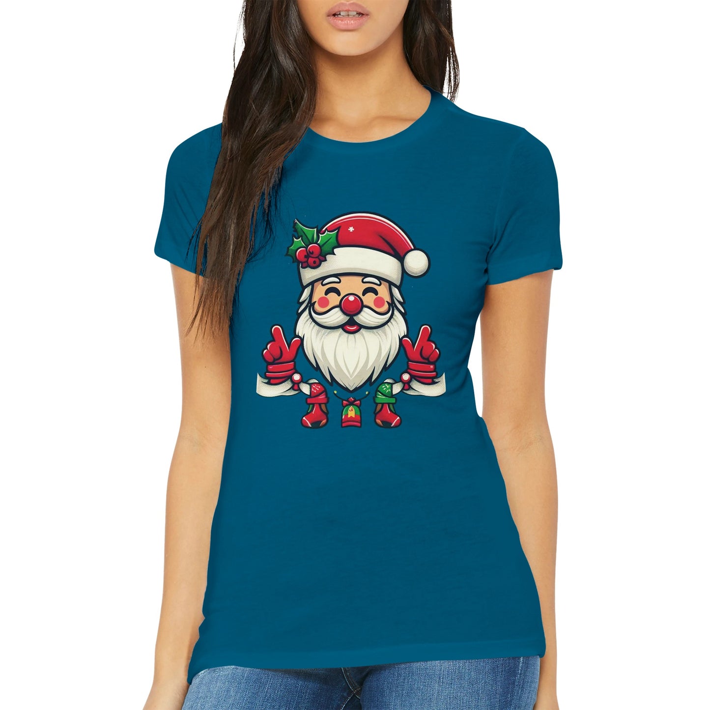 Red Nose Santa Womens T-shirt