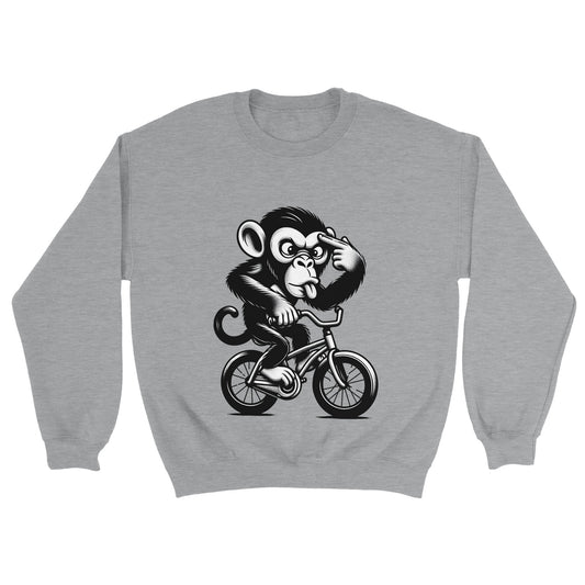 Crazy Monkey on a Bike Sweatshirt