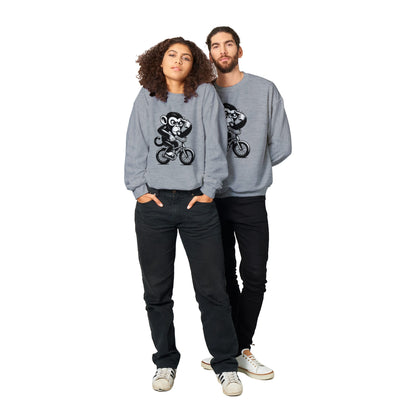 Crazy Monkey on a Bike Sweatshirt