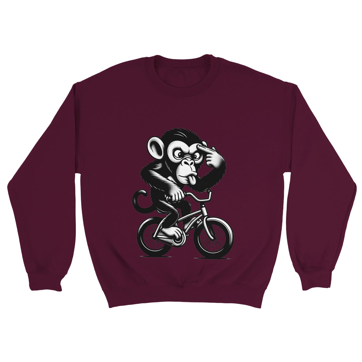 Crazy Monkey on a Bike Sweatshirt