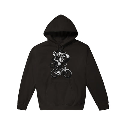 Crazy Monkey on a Bike Pullover Hoodie