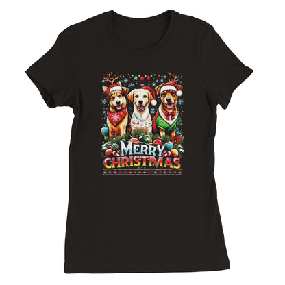 Merry Doggy Christmas Womens T-shirt