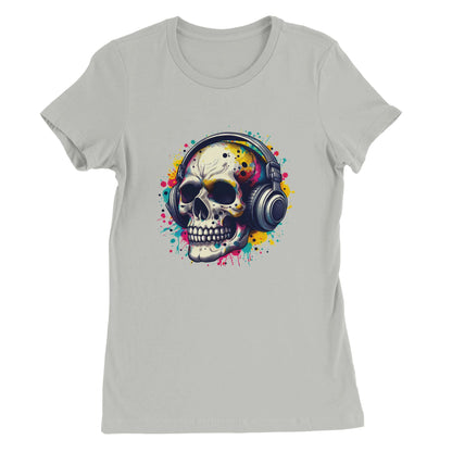 Musical Skull Womens T-shirt