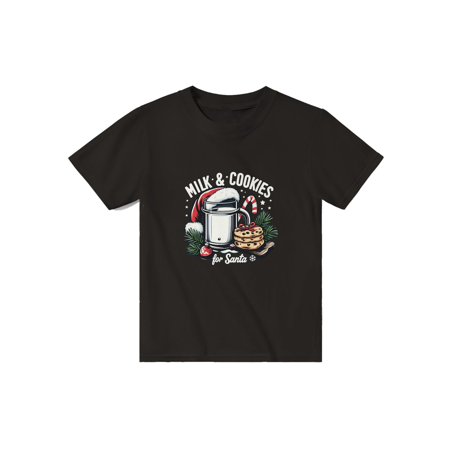 Santa's Milk & Cookies Christmas Kids T-shirt