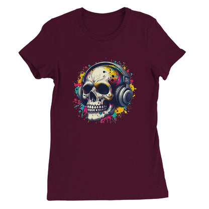 Musical Skull Womens T-shirt