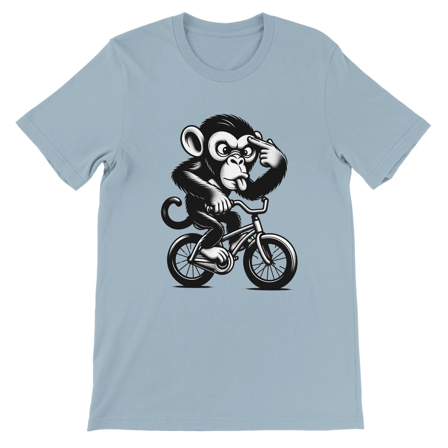 Crazy Monkey on a Bike Unisex T-shirt