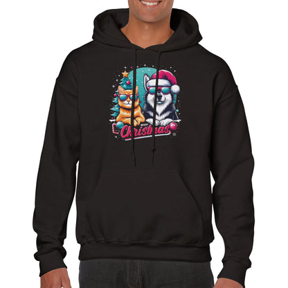 Merry Cats & Dogs Christmas Pullover Hoodie