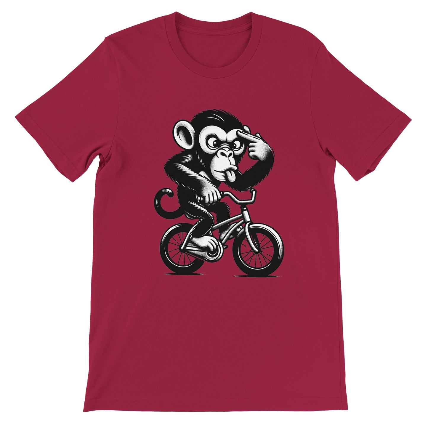 Crazy Monkey on a Bike Unisex T-shirt