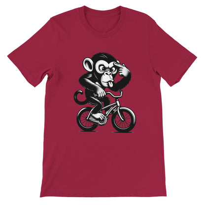 Crazy Monkey on a Bike Unisex T-shirt