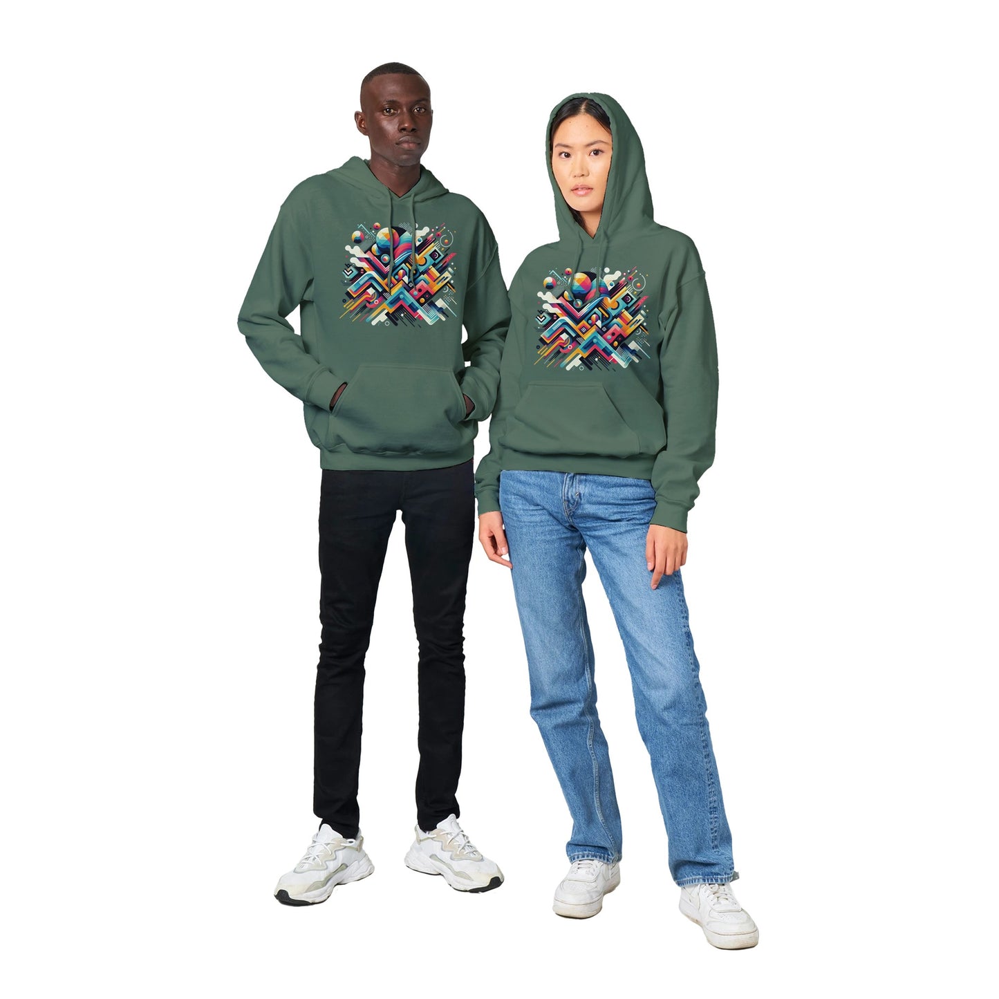 Abstract Geometrics Pullover Hoodie