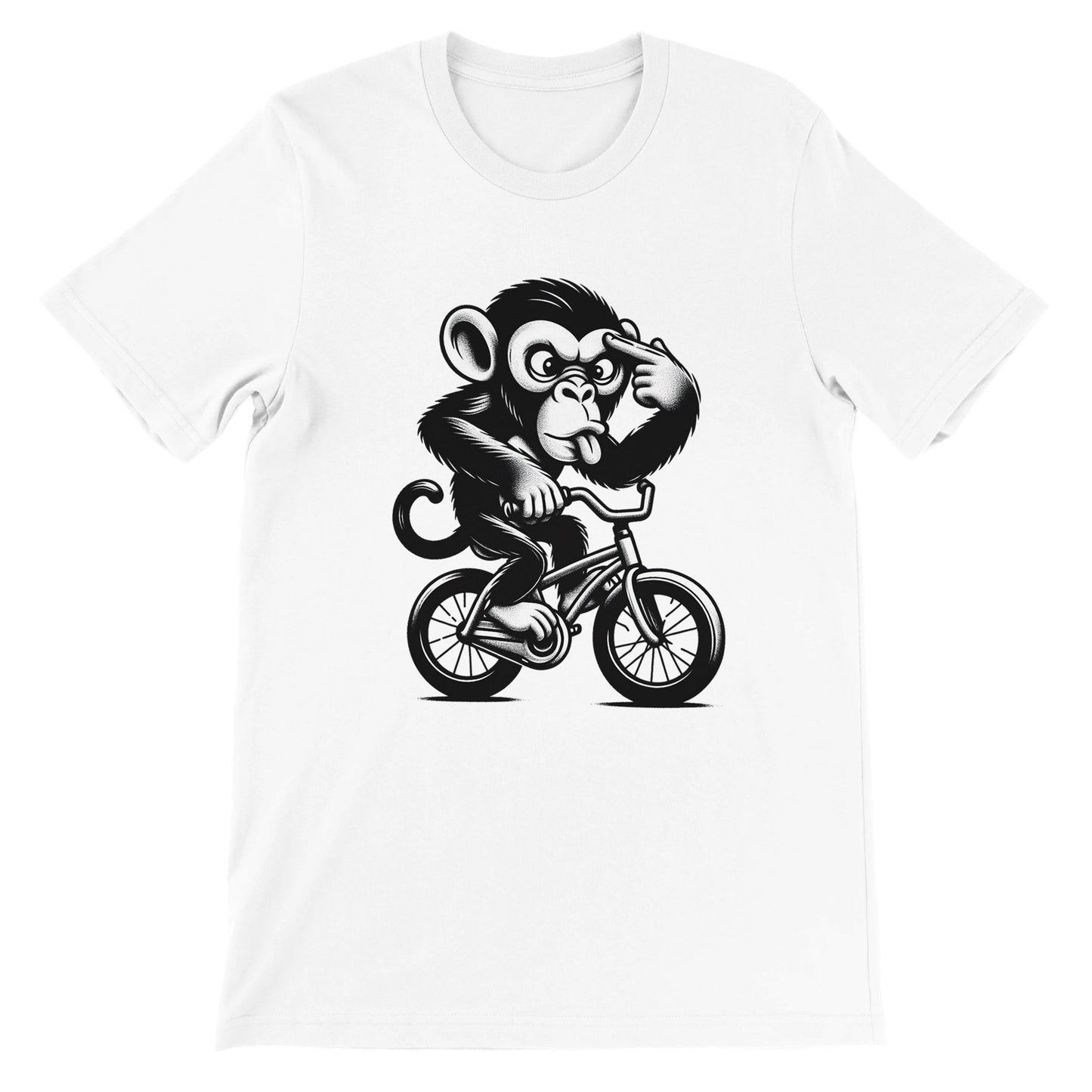 Crazy Monkey on a Bike Unisex T-shirt