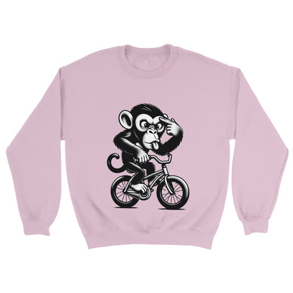 Crazy Monkey on a Bike Sweatshirt