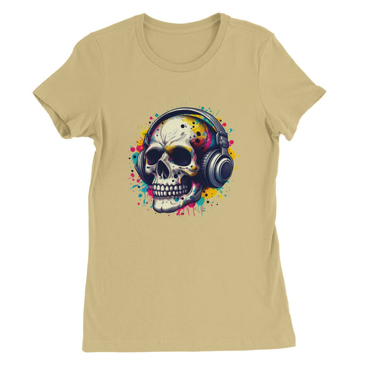 Musical Skull Womens T-shirt