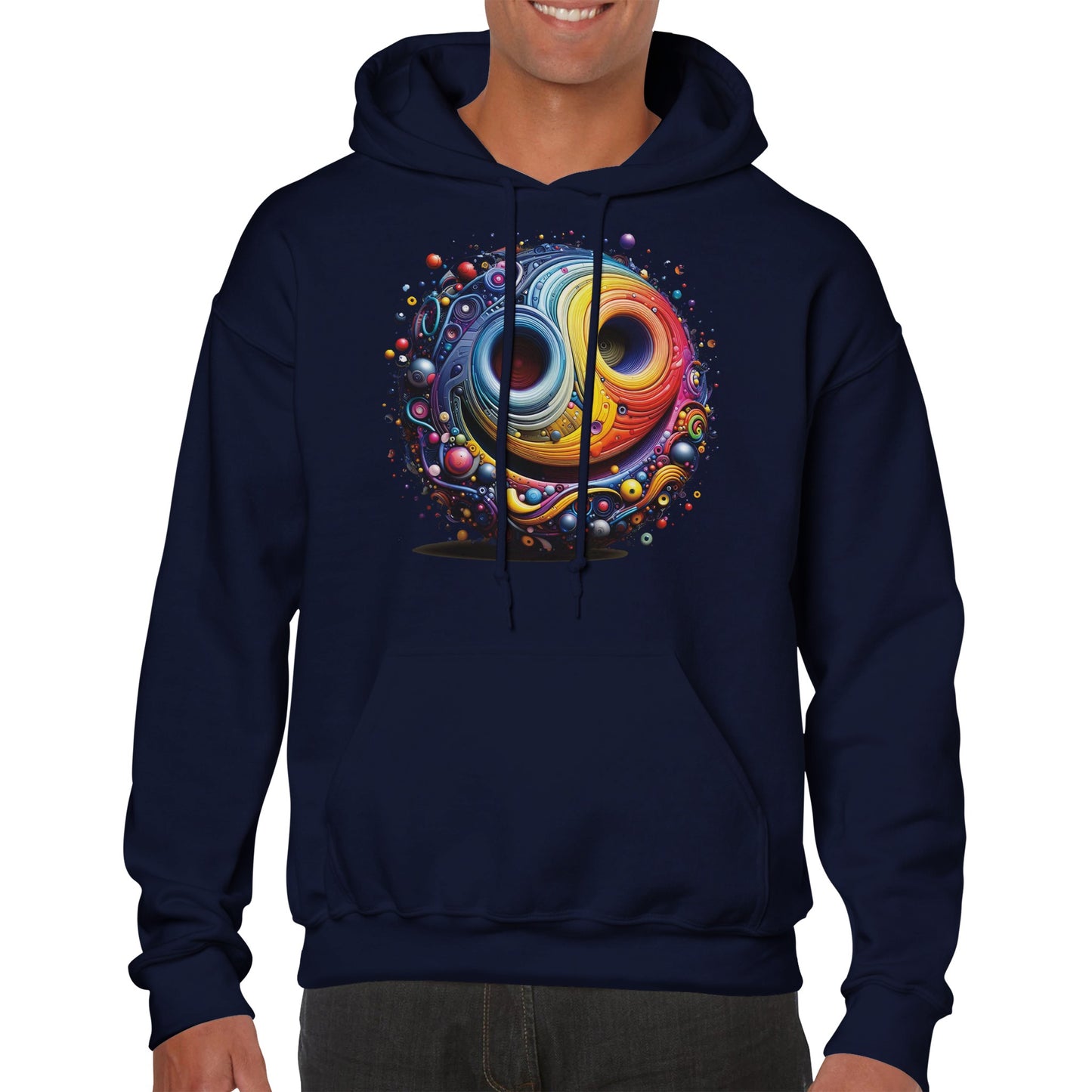 Rainbow Smiley Pullover Hoodie