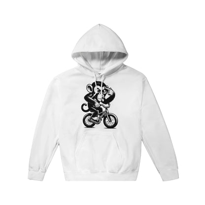 Crazy Monkey on a Bike Pullover Hoodie