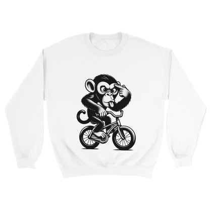 Crazy Monkey on a Bike Sweatshirt