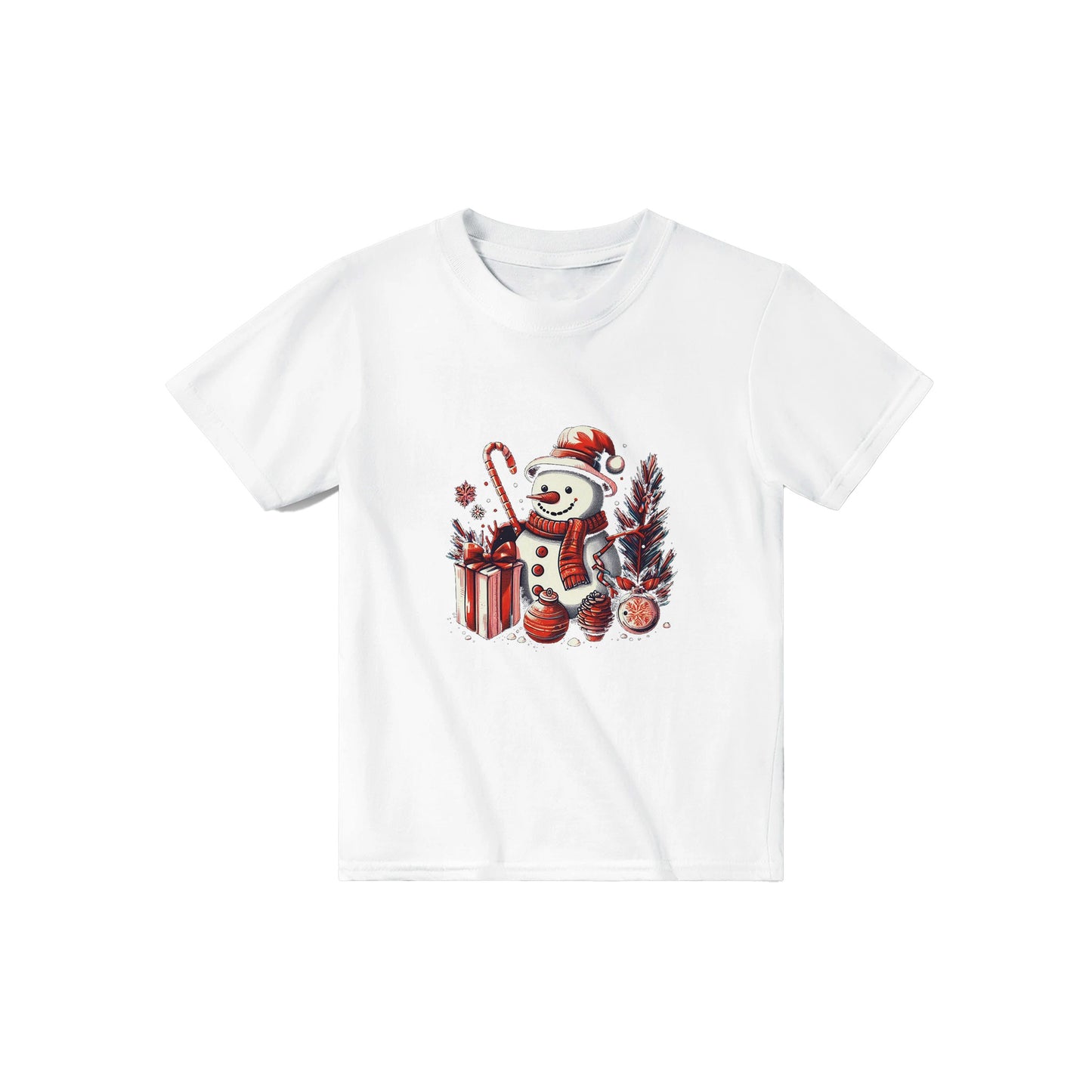 Gifting Snowman at Christmas Kids T-shirt