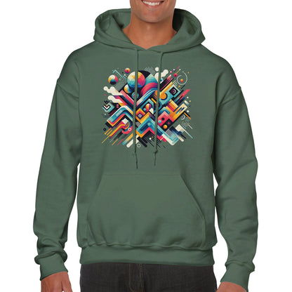 Abstract Geometrics Pullover Hoodie