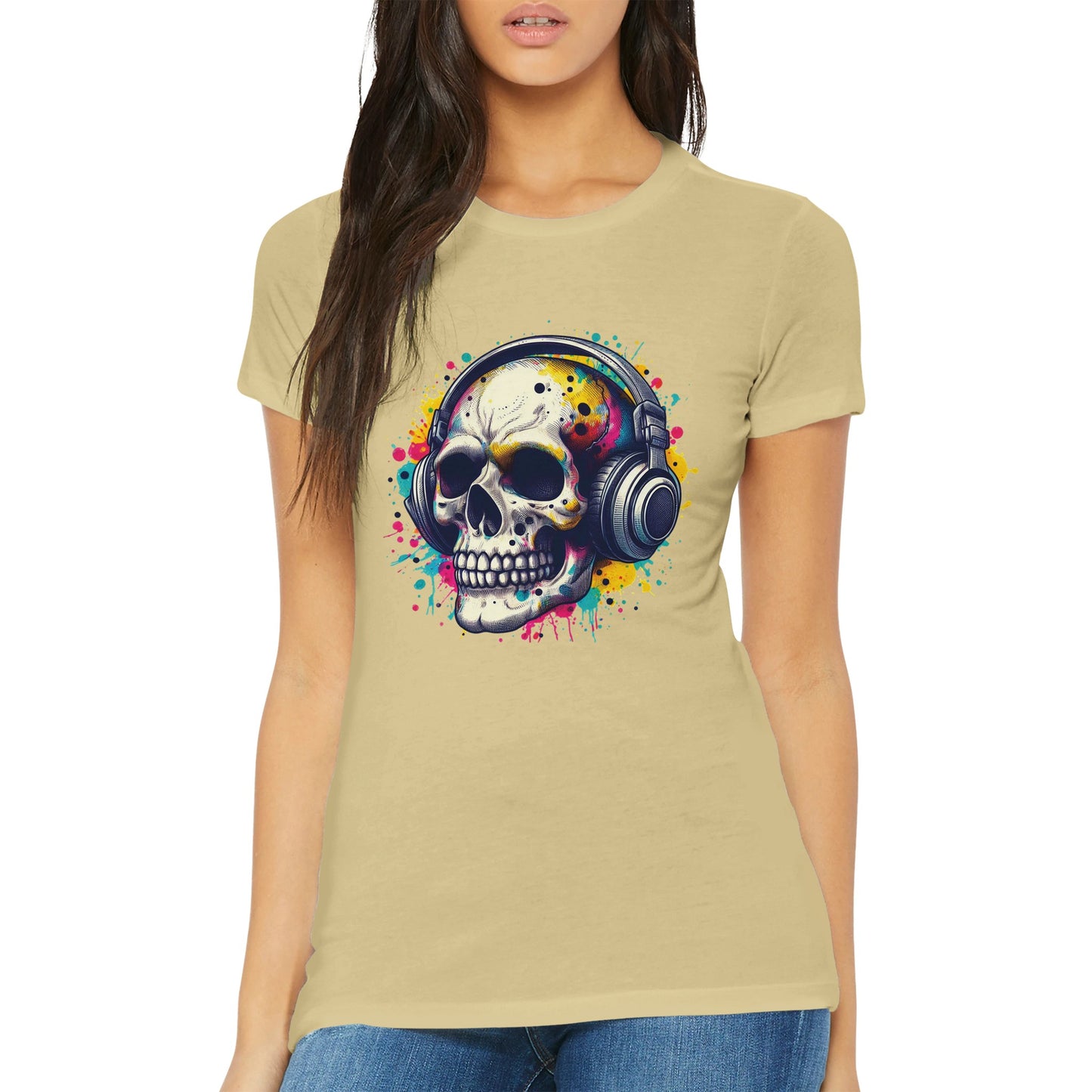 Musical Skull Womens T-shirt