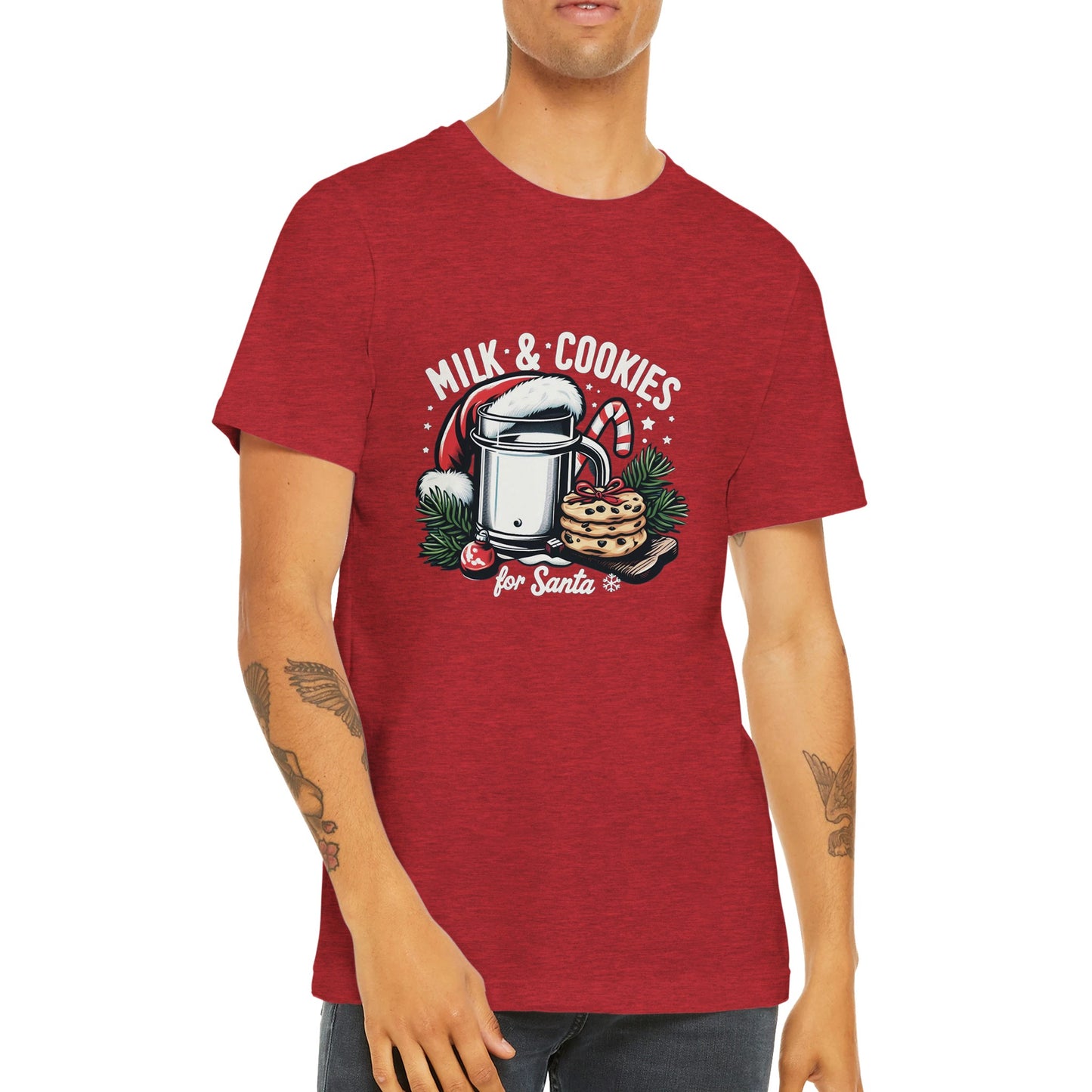 Santa's Milk & Cookies Christmas Unisex T-shirt