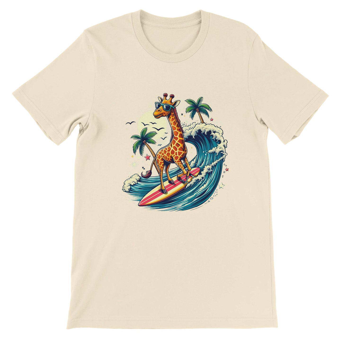 Surfing Giraffe Unisex T-shirt