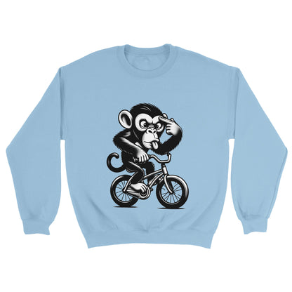 Crazy Monkey on a Bike Sweatshirt