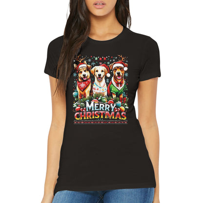 Merry Doggy Christmas Womens T-shirt