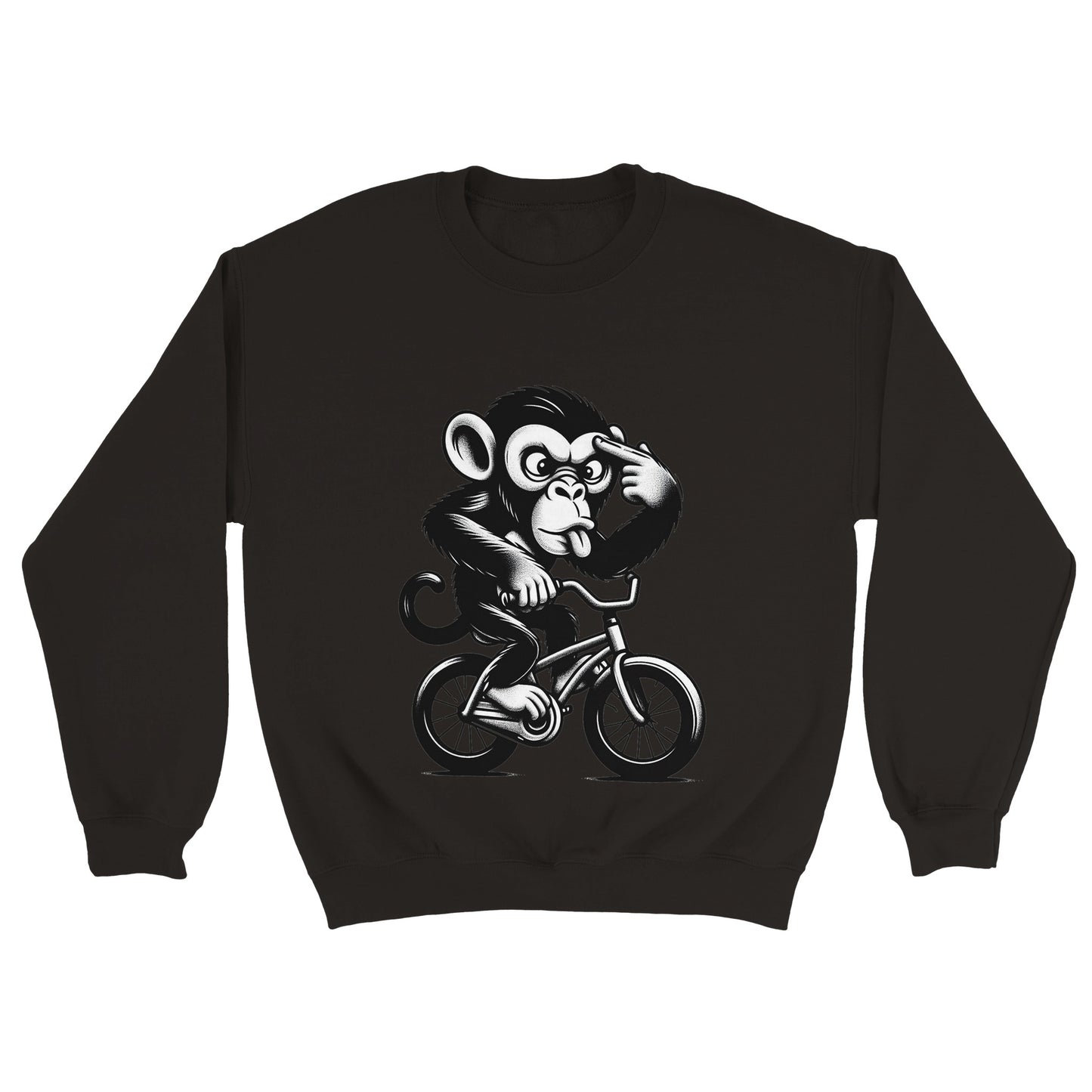 Crazy Monkey on a Bike Sweatshirt