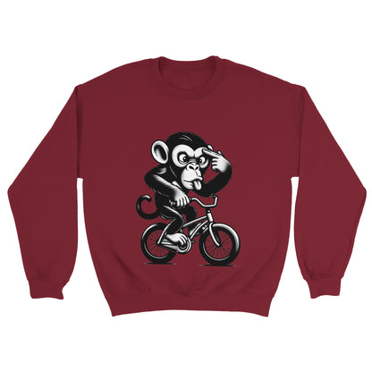 Crazy Monkey on a Bike Sweatshirt