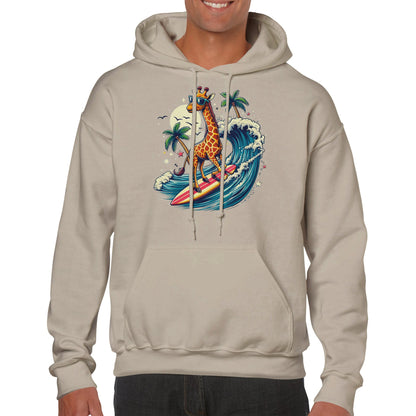 Surfing Giraffe Pullover Hoodie