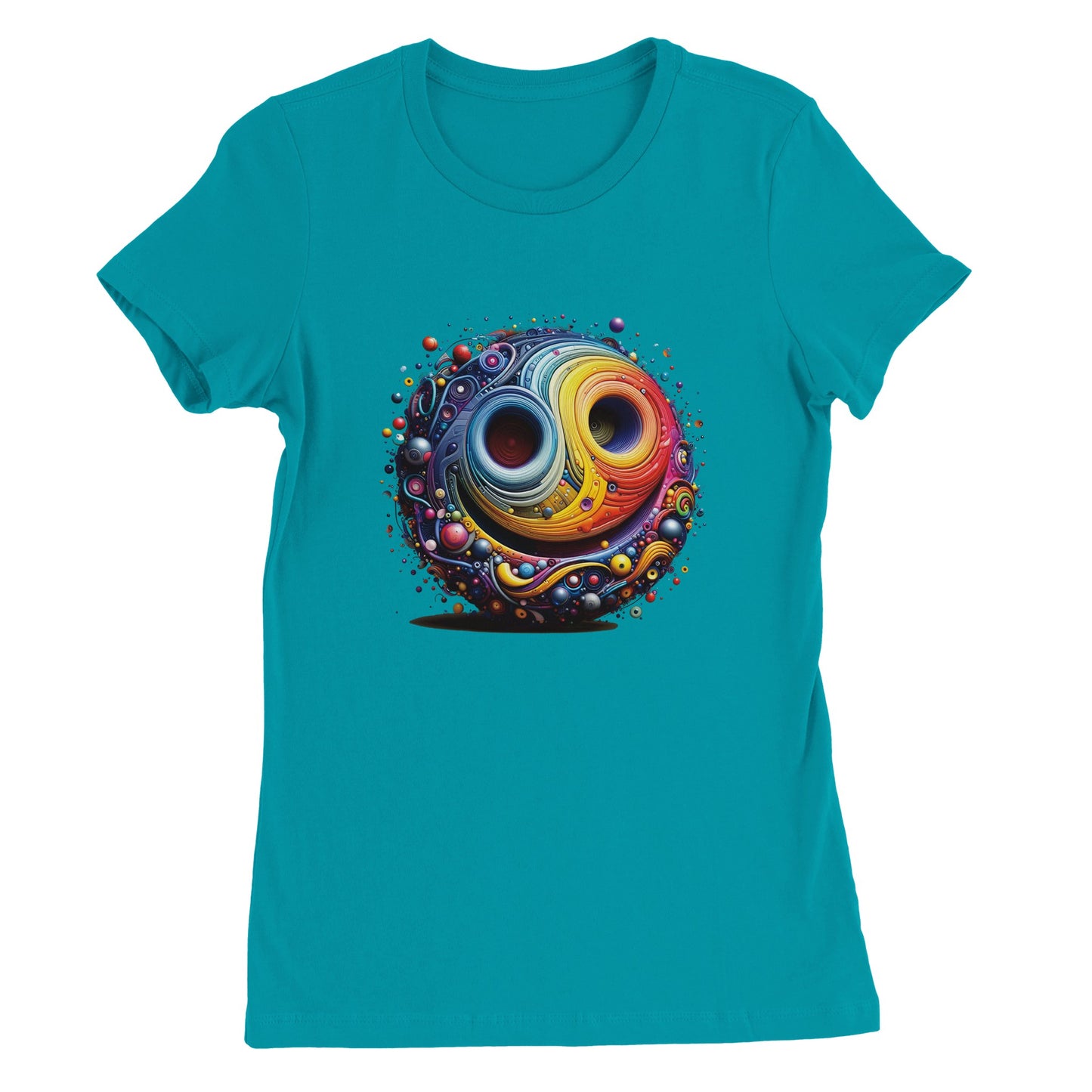 Rainbow Smiley Womens T-shirt