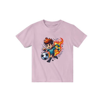 Flaming Soccer Star Kids T-shirt