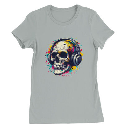 Musical Skull Womens T-shirt