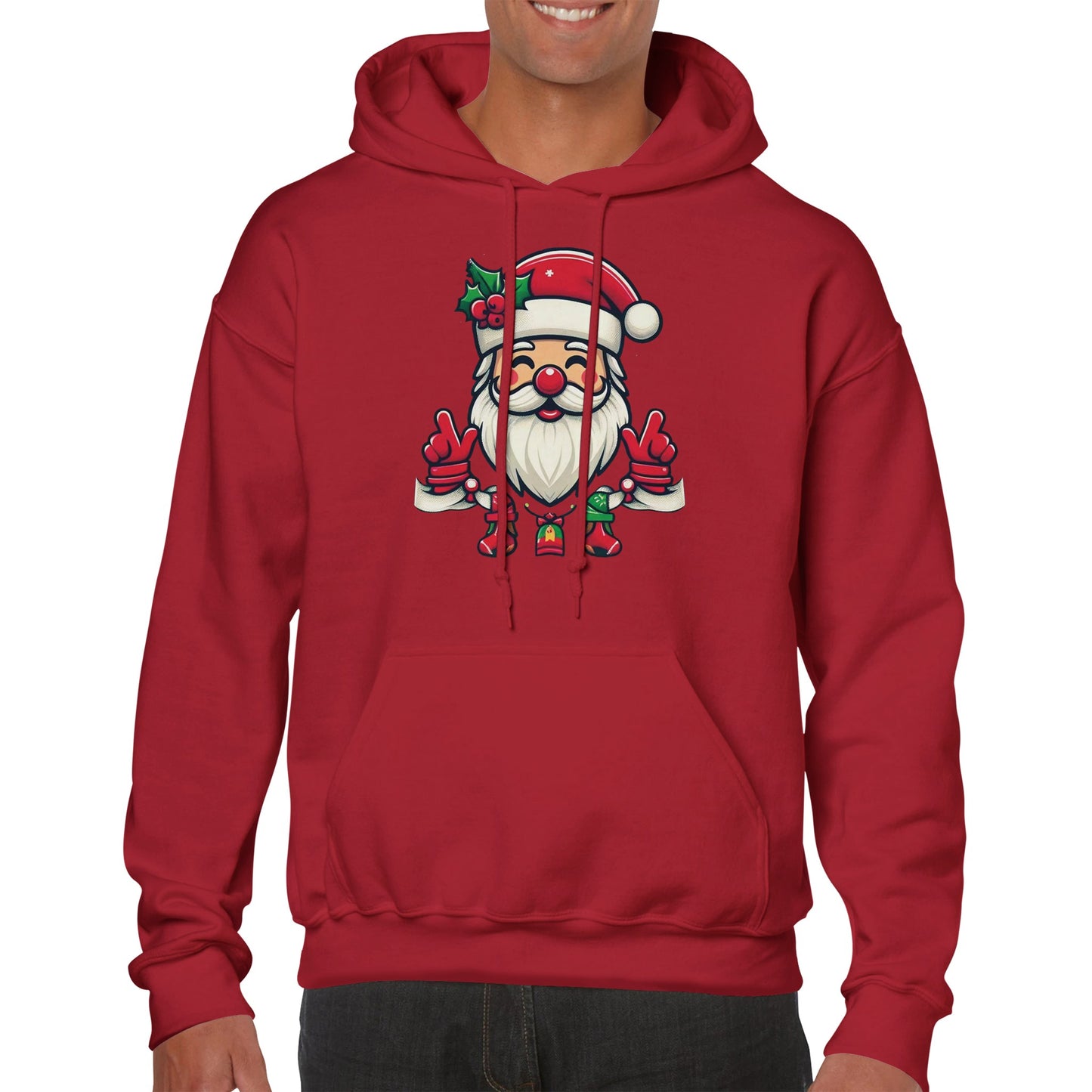 Red Nose Santa Pullover Hoodie