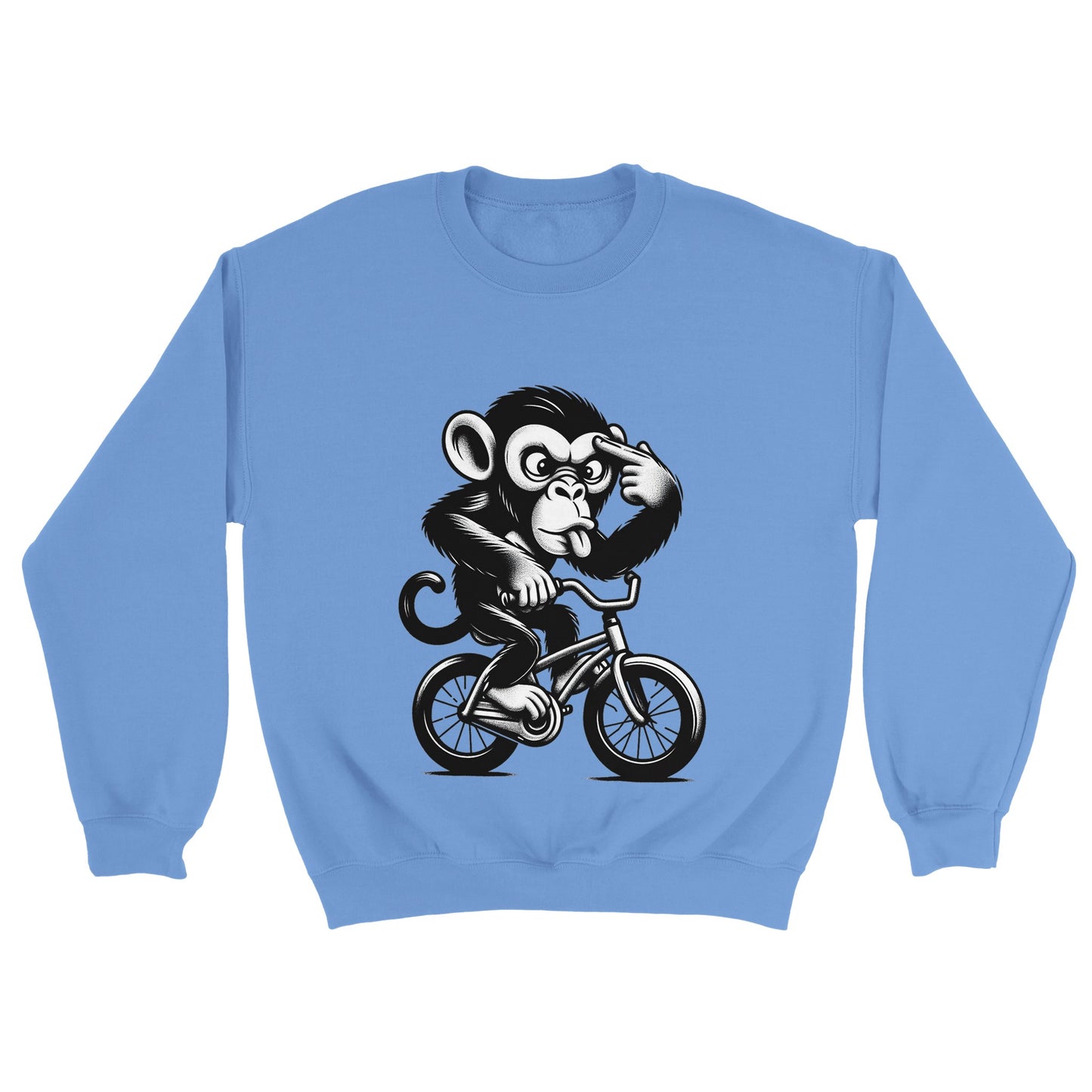 Crazy Monkey on a Bike Sweatshirt